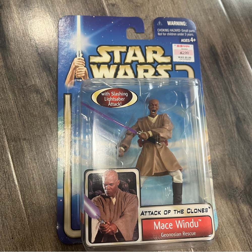 2002 Star Wars MACE WINDU Geonosian Rescue #28 Attack Of The Clones Figure NEW